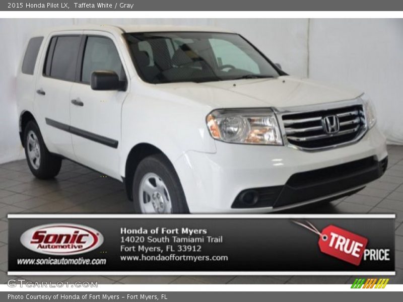 Taffeta White / Gray 2015 Honda Pilot LX