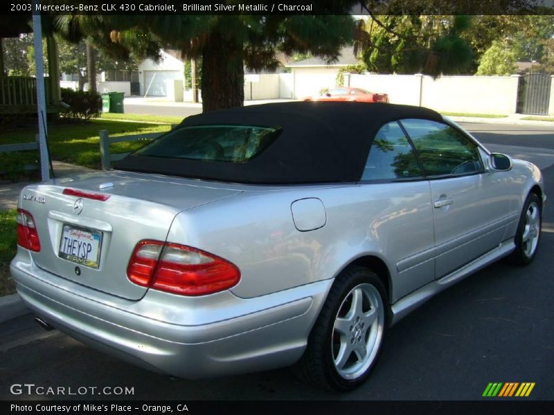 Brilliant Silver Metallic / Charcoal 2003 Mercedes-Benz CLK 430 Cabriolet