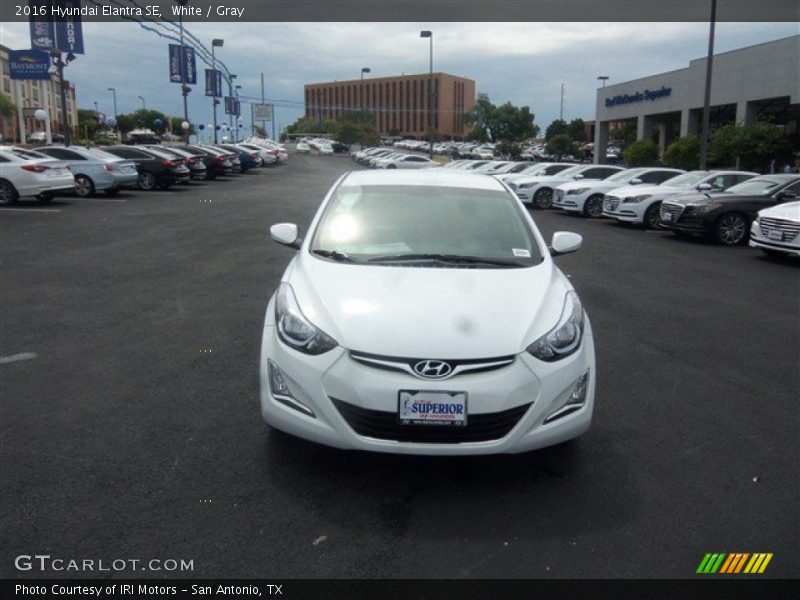 White / Gray 2016 Hyundai Elantra SE