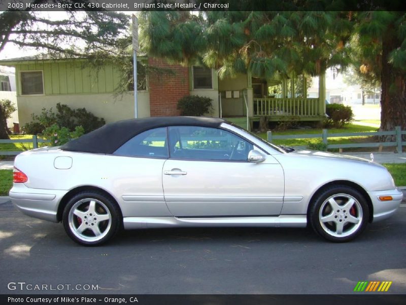 Brilliant Silver Metallic / Charcoal 2003 Mercedes-Benz CLK 430 Cabriolet