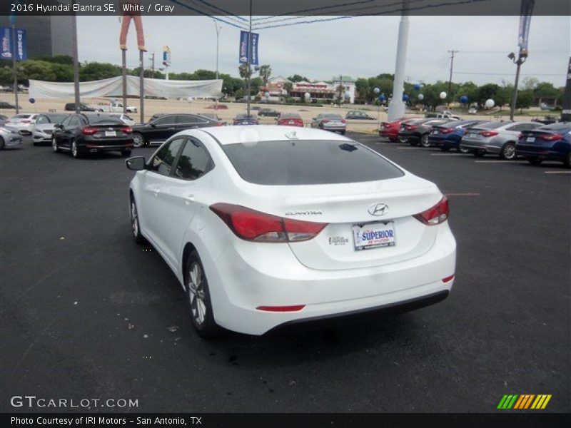 White / Gray 2016 Hyundai Elantra SE