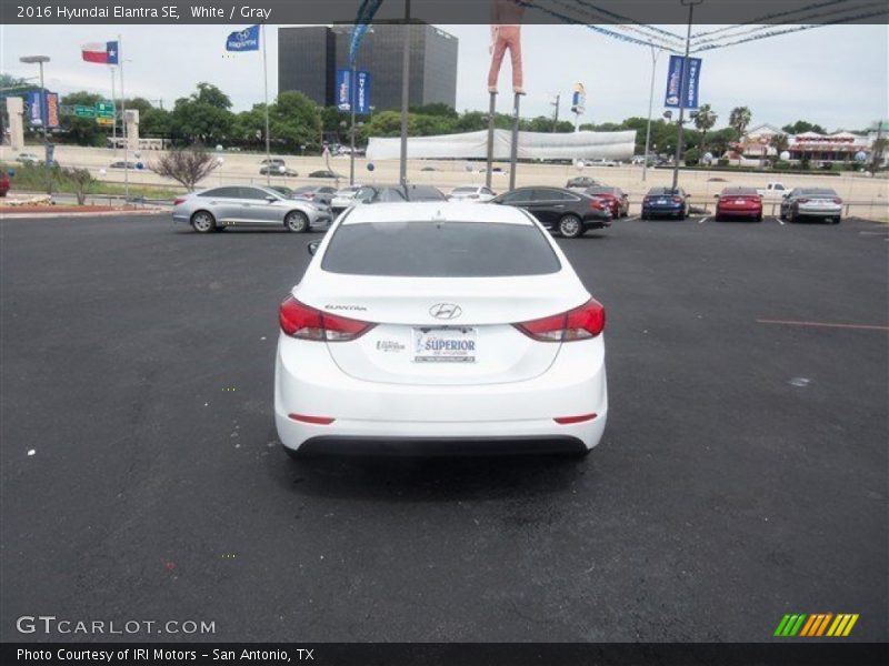 White / Gray 2016 Hyundai Elantra SE