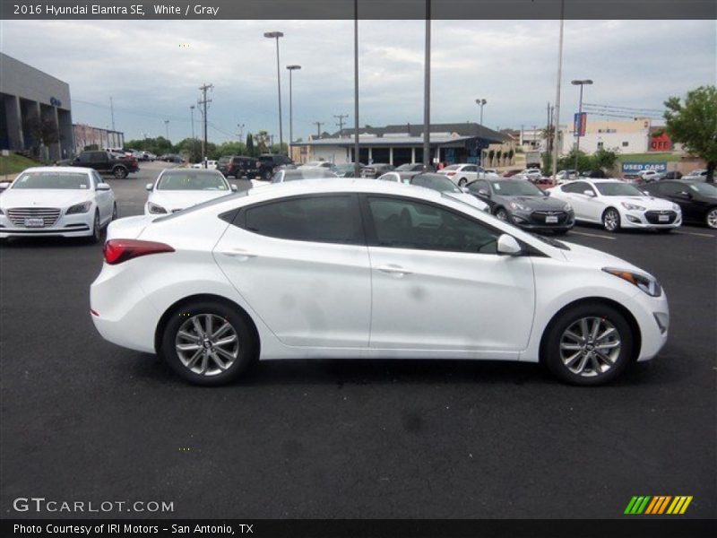 White / Gray 2016 Hyundai Elantra SE
