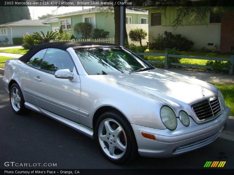 Brilliant Silver Metallic / Charcoal 2003 Mercedes-Benz CLK 430 Cabriolet