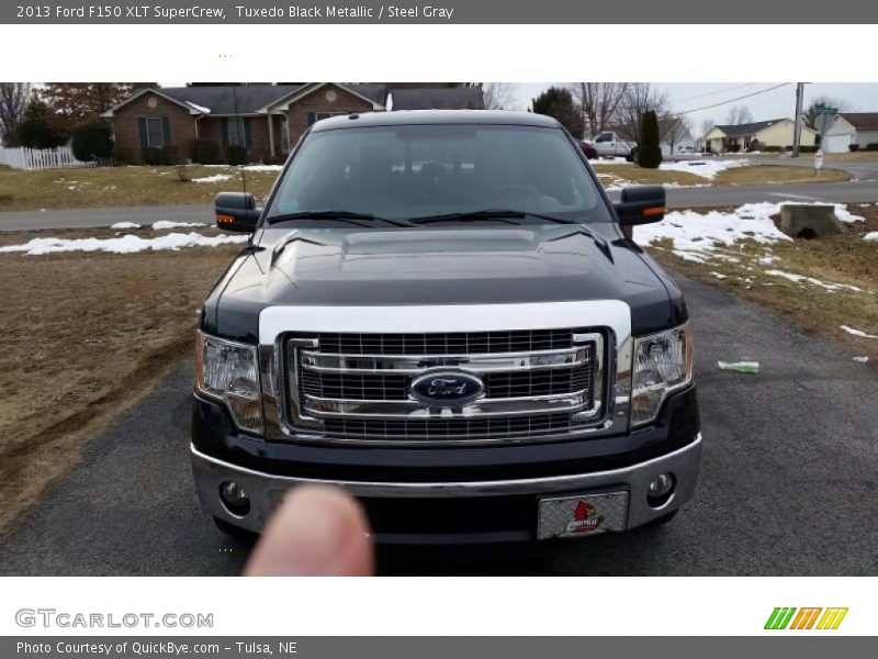 Tuxedo Black Metallic / Steel Gray 2013 Ford F150 XLT SuperCrew