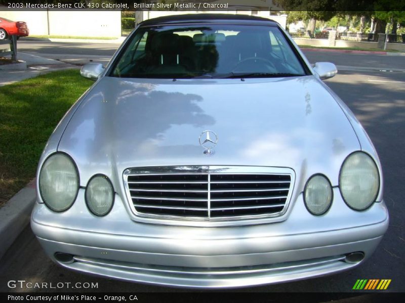 Brilliant Silver Metallic / Charcoal 2003 Mercedes-Benz CLK 430 Cabriolet