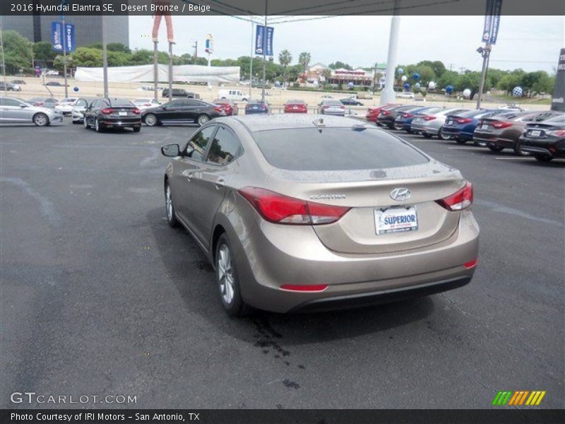 Desert Bronze / Beige 2016 Hyundai Elantra SE