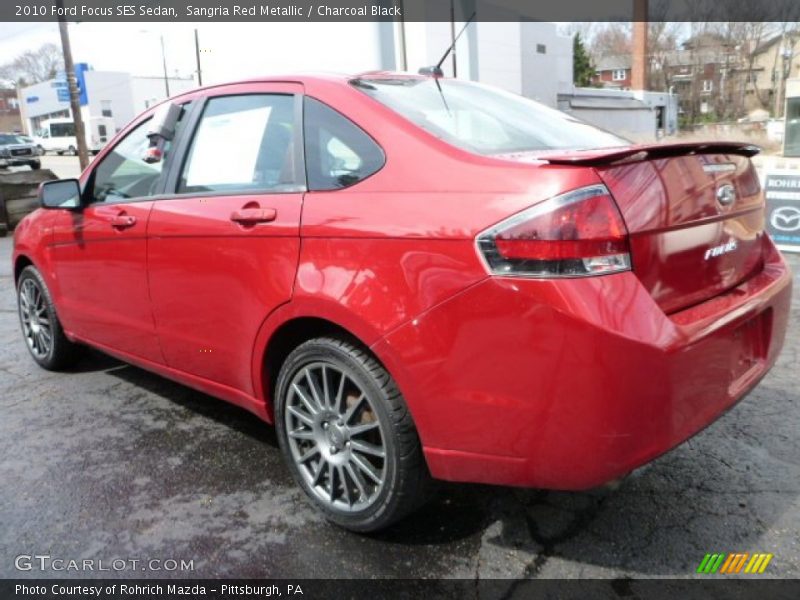 Sangria Red Metallic / Charcoal Black 2010 Ford Focus SES Sedan