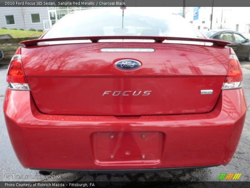 Sangria Red Metallic / Charcoal Black 2010 Ford Focus SES Sedan