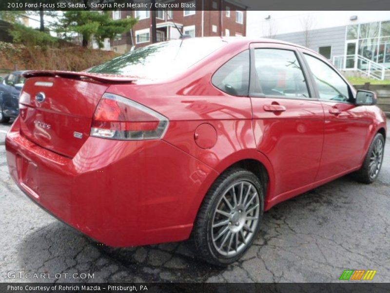 Sangria Red Metallic / Charcoal Black 2010 Ford Focus SES Sedan