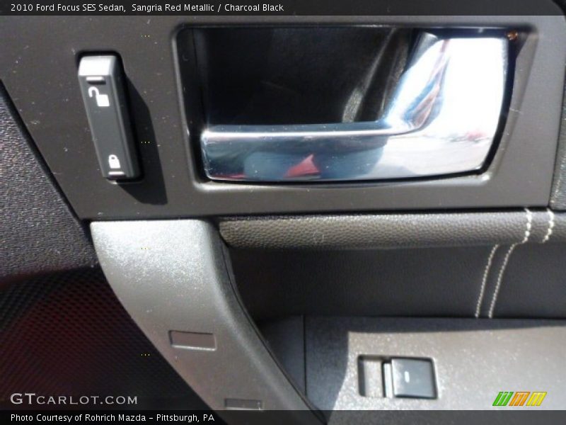 Sangria Red Metallic / Charcoal Black 2010 Ford Focus SES Sedan