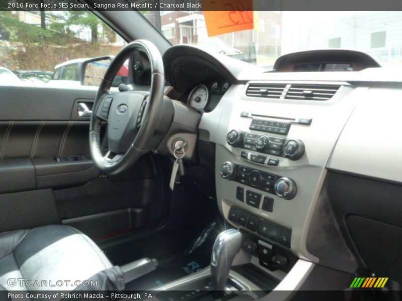 Sangria Red Metallic / Charcoal Black 2010 Ford Focus SES Sedan