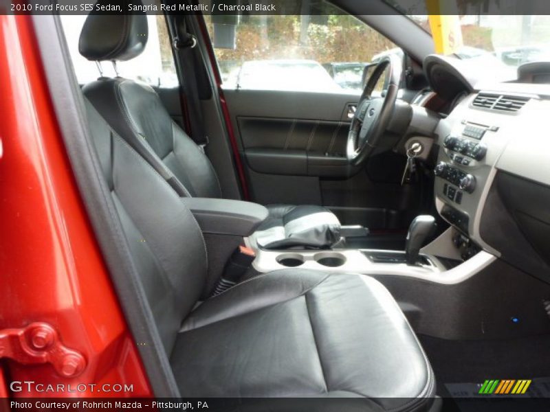 Sangria Red Metallic / Charcoal Black 2010 Ford Focus SES Sedan