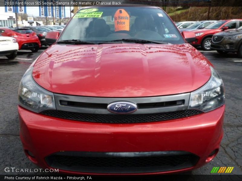 Sangria Red Metallic / Charcoal Black 2010 Ford Focus SES Sedan