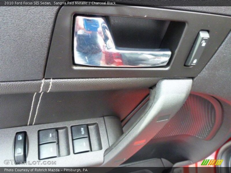 Sangria Red Metallic / Charcoal Black 2010 Ford Focus SES Sedan