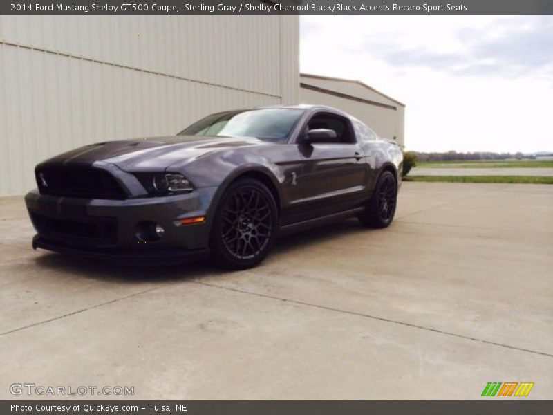 Sterling Gray / Shelby Charcoal Black/Black Accents Recaro Sport Seats 2014 Ford Mustang Shelby GT500 Coupe