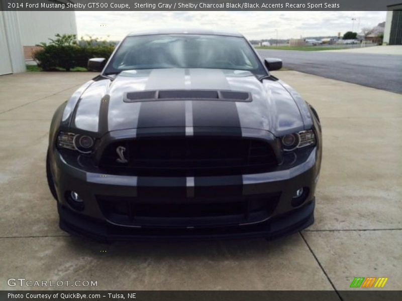 Sterling Gray / Shelby Charcoal Black/Black Accents Recaro Sport Seats 2014 Ford Mustang Shelby GT500 Coupe