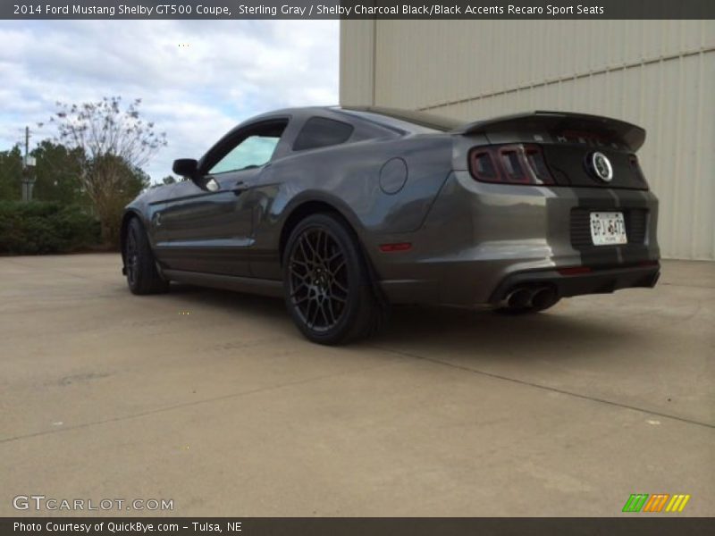 Sterling Gray / Shelby Charcoal Black/Black Accents Recaro Sport Seats 2014 Ford Mustang Shelby GT500 Coupe