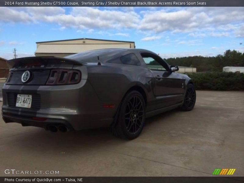 Sterling Gray / Shelby Charcoal Black/Black Accents Recaro Sport Seats 2014 Ford Mustang Shelby GT500 Coupe