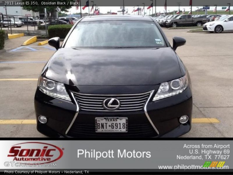 Obsidian Black / Black 2013 Lexus ES 350