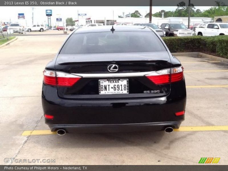 Obsidian Black / Black 2013 Lexus ES 350