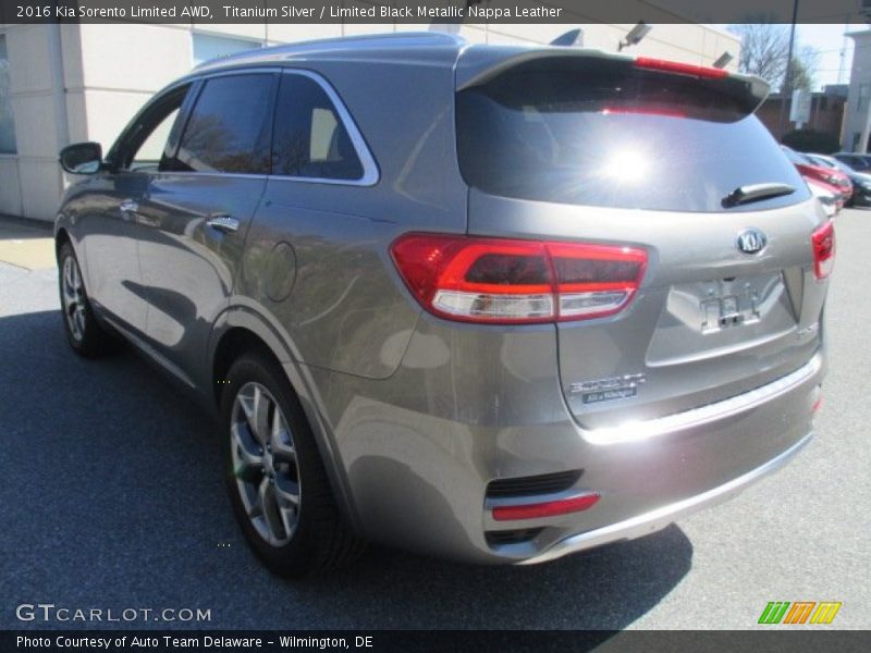 Titanium Silver / Limited Black Metallic Nappa Leather 2016 Kia Sorento Limited AWD