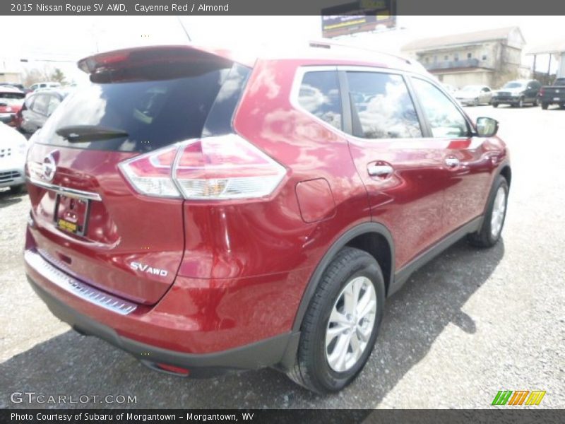 Cayenne Red / Almond 2015 Nissan Rogue SV AWD