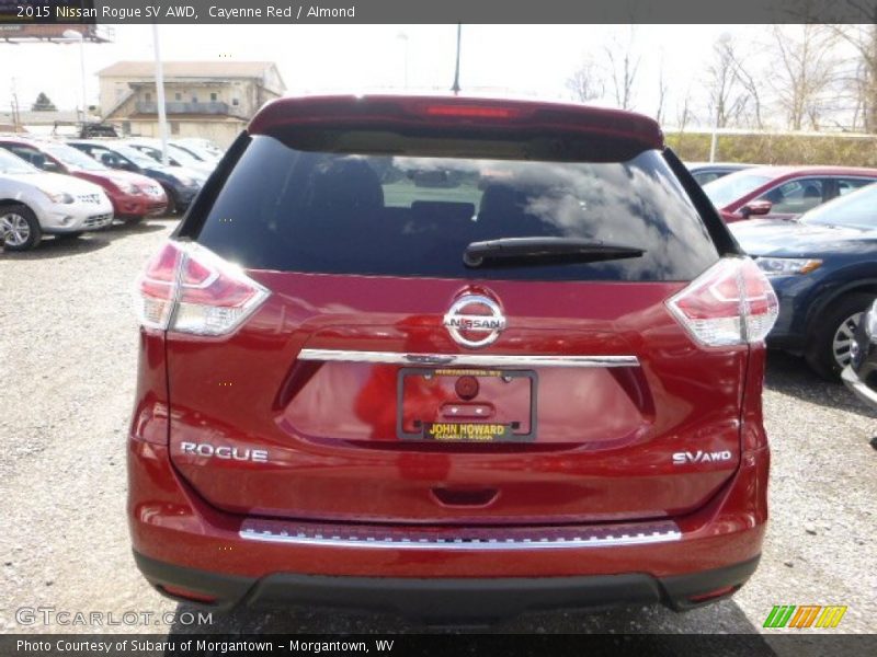 Cayenne Red / Almond 2015 Nissan Rogue SV AWD