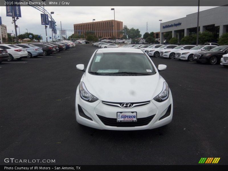 White / Gray 2016 Hyundai Elantra SE