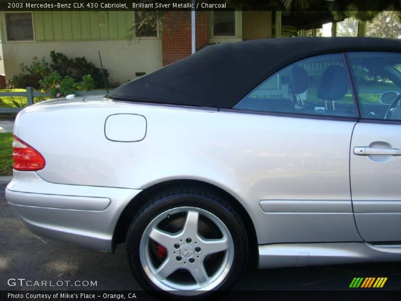 Brilliant Silver Metallic / Charcoal 2003 Mercedes-Benz CLK 430 Cabriolet