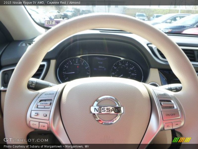 Cayenne Red / Almond 2015 Nissan Rogue SV AWD