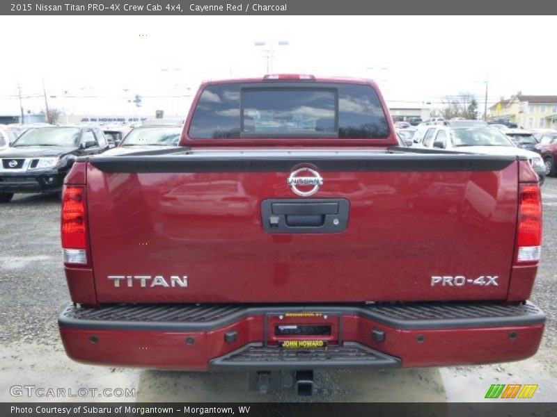 Cayenne Red / Charcoal 2015 Nissan Titan PRO-4X Crew Cab 4x4