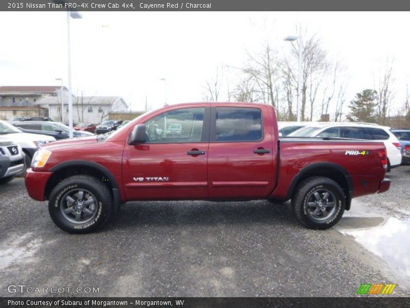  2015 Titan PRO-4X Crew Cab 4x4 Cayenne Red