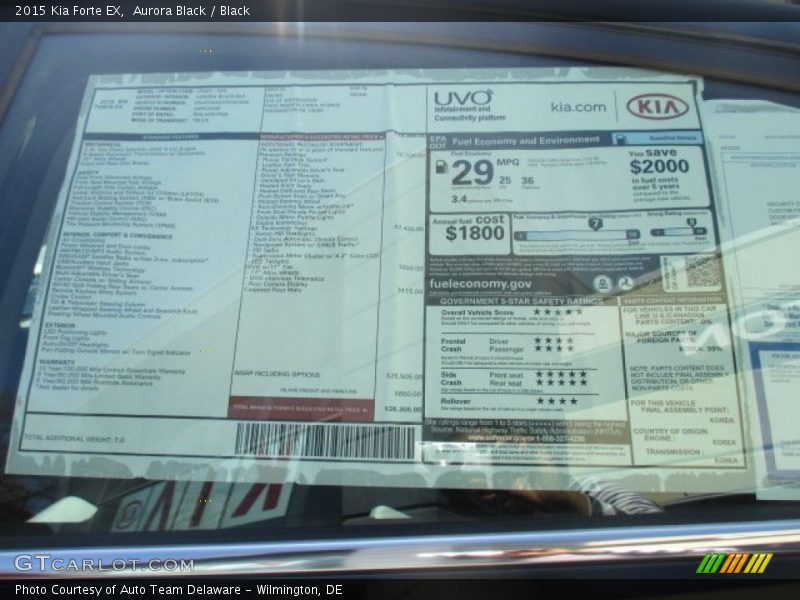  2015 Forte EX Window Sticker