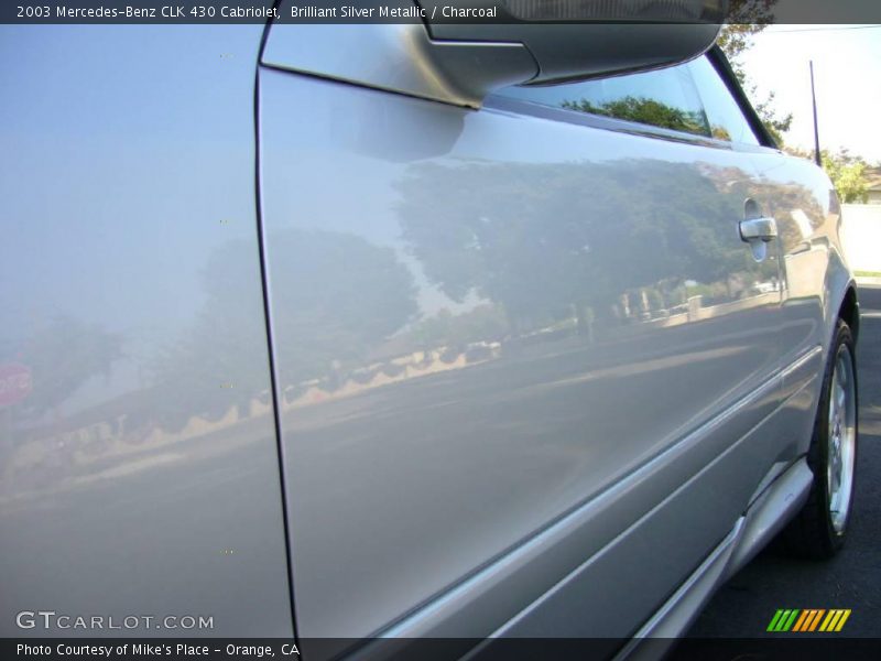 Brilliant Silver Metallic / Charcoal 2003 Mercedes-Benz CLK 430 Cabriolet