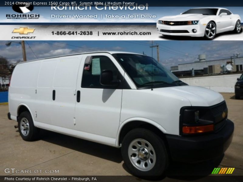 Summit White / Medium Pewter 2014 Chevrolet Express 1500 Cargo WT