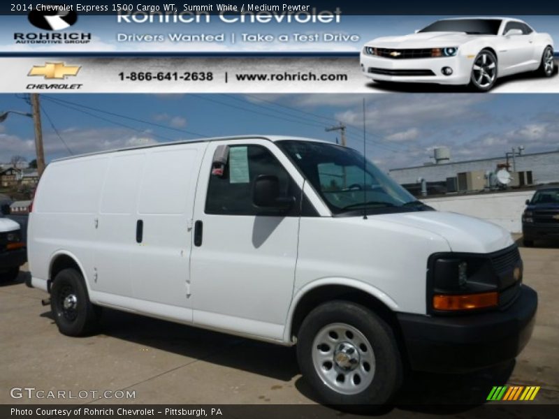 Summit White / Medium Pewter 2014 Chevrolet Express 1500 Cargo WT