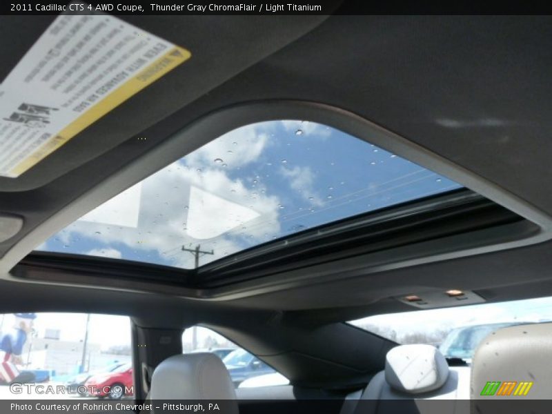 Thunder Gray ChromaFlair / Light Titanium 2011 Cadillac CTS 4 AWD Coupe