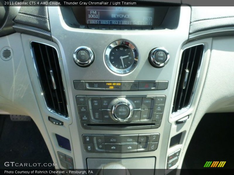 Thunder Gray ChromaFlair / Light Titanium 2011 Cadillac CTS 4 AWD Coupe
