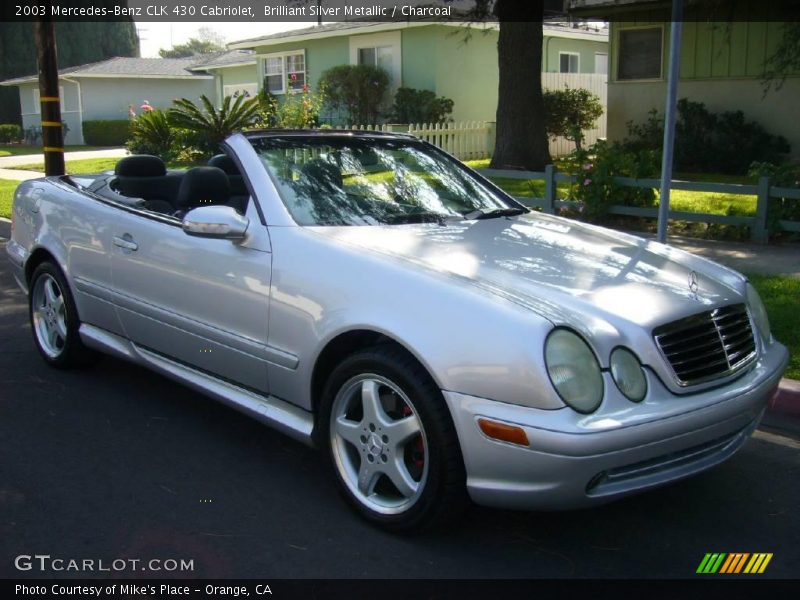 Brilliant Silver Metallic / Charcoal 2003 Mercedes-Benz CLK 430 Cabriolet