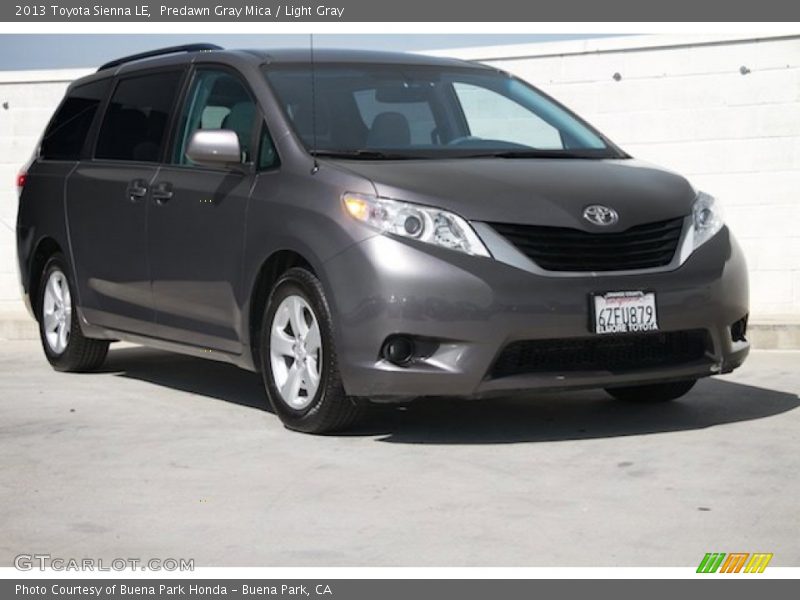 Predawn Gray Mica / Light Gray 2013 Toyota Sienna LE