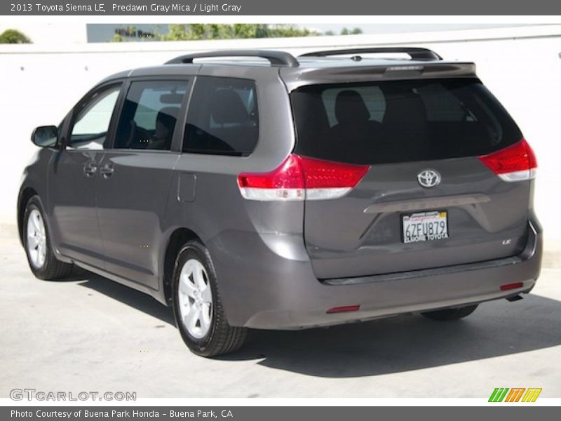 Predawn Gray Mica / Light Gray 2013 Toyota Sienna LE