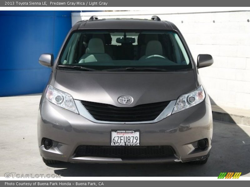 Predawn Gray Mica / Light Gray 2013 Toyota Sienna LE