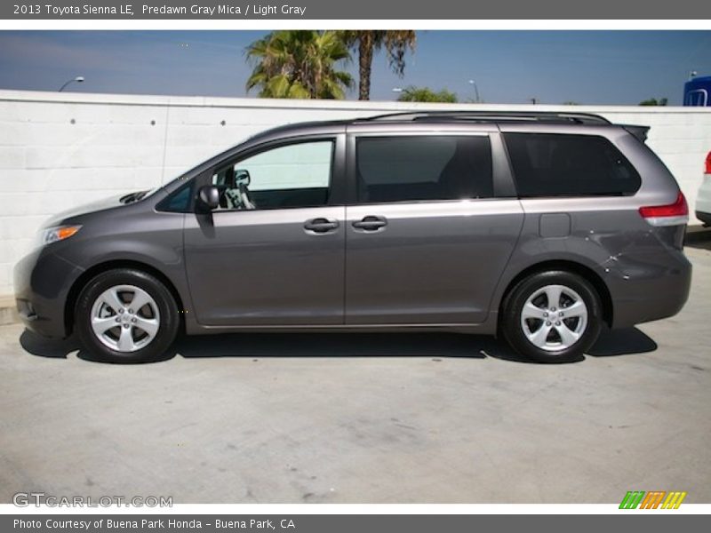 Predawn Gray Mica / Light Gray 2013 Toyota Sienna LE