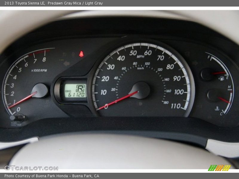 Predawn Gray Mica / Light Gray 2013 Toyota Sienna LE