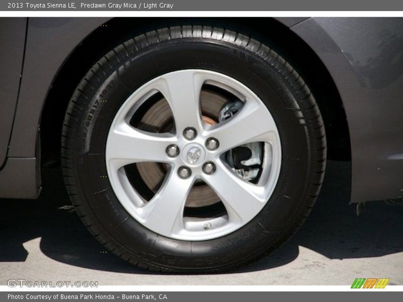 Predawn Gray Mica / Light Gray 2013 Toyota Sienna LE
