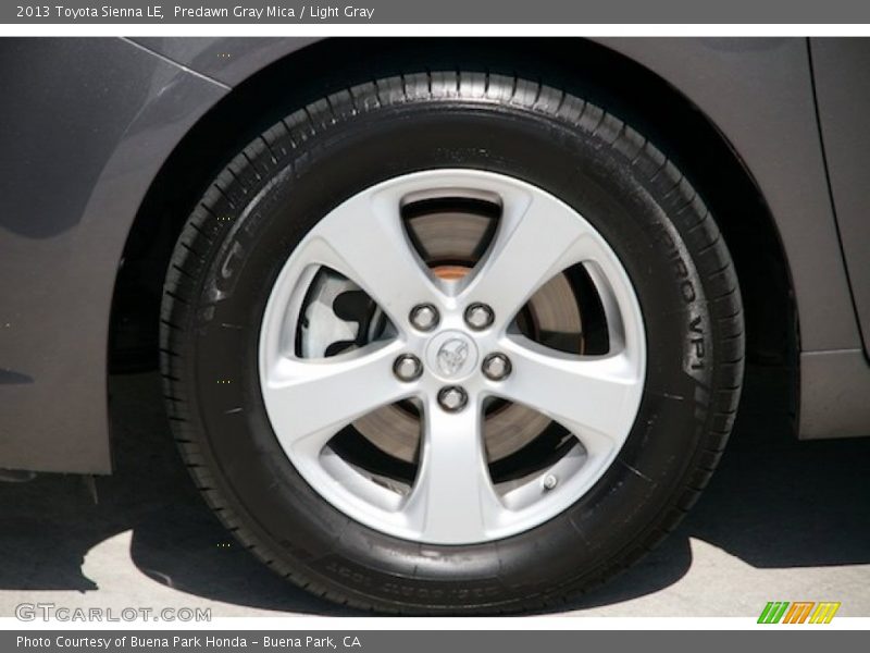 Predawn Gray Mica / Light Gray 2013 Toyota Sienna LE