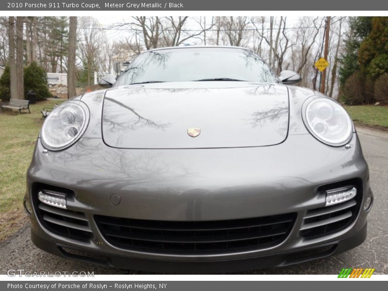 Meteor Grey Metallic / Black 2010 Porsche 911 Turbo Coupe