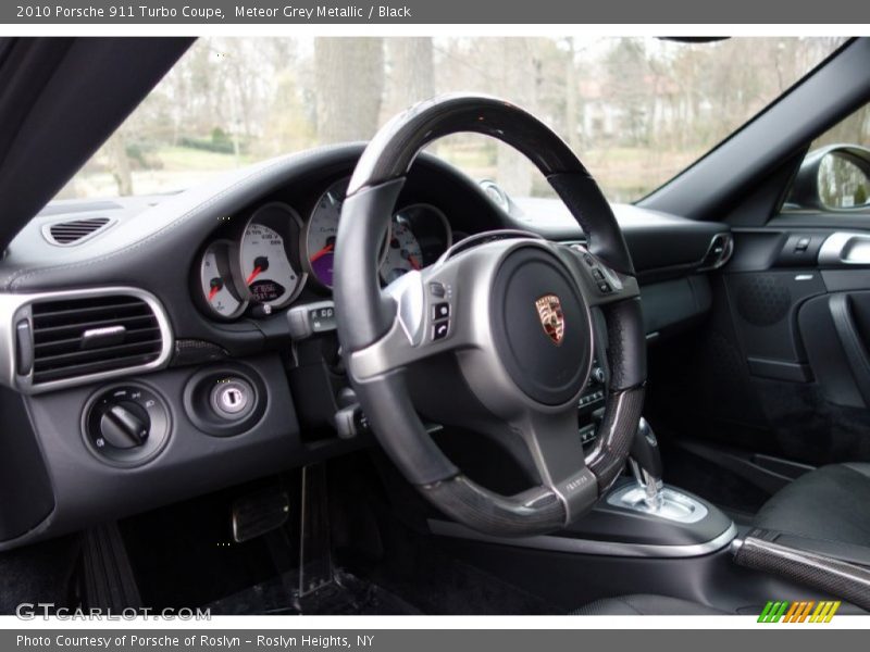 Meteor Grey Metallic / Black 2010 Porsche 911 Turbo Coupe