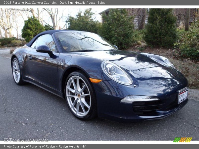 Dark Blue Metallic / Luxor Beige 2013 Porsche 911 Carrera Cabriolet